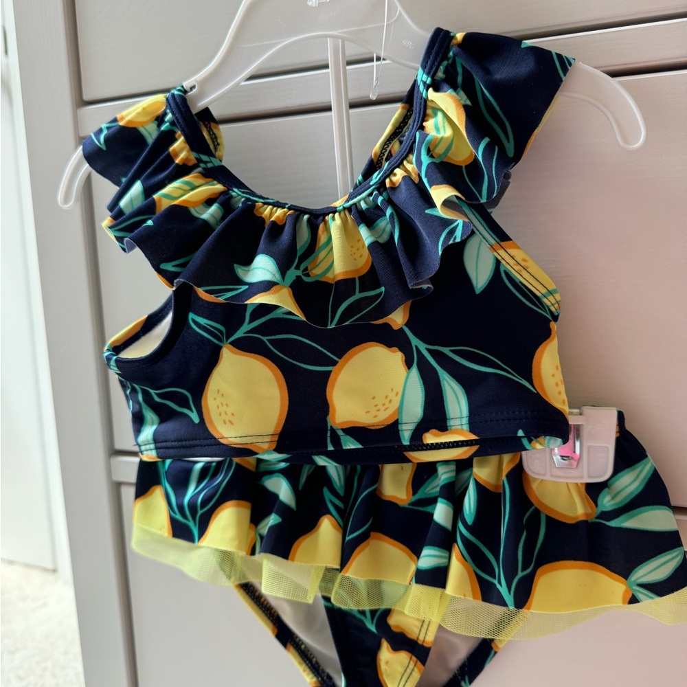 Cat & Jack Lemon 2 piece Swimsuit 3T